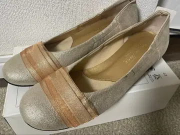 새상품 박스 포함 MARUKIN 베이지 리본 펌프스 24cm