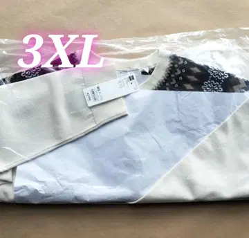 GU rokh 페플럼 니트 풀오버 내추럴 로쿠 3XL