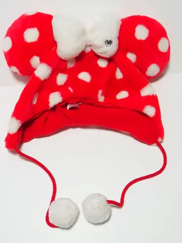 디즈니 팬캡 미니 빨간색 화이트 도트 팔팔루자