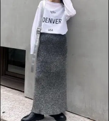 CIAOPANIC TYPY 라메 니트 지퍼 스커트