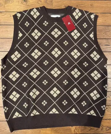 [택 포함 미사용품] URBAN RESEARCH 아가일 무늬 니트 베스트