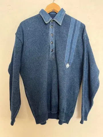 90s blue willi's 블루 윌리즈 코튼 스웨터