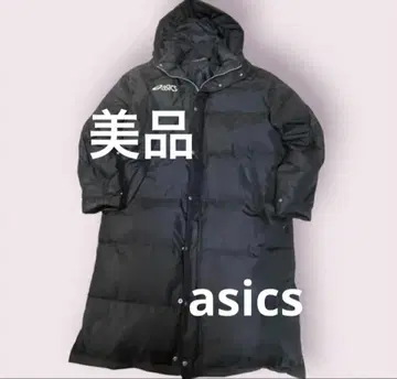 따뜻한 아식스 다운 asics down bench coat 블랙 L