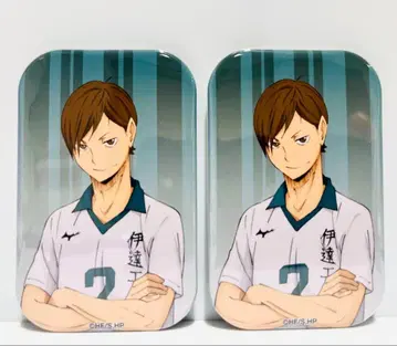 후타쿠치 켄지 대표 결정전 스퀘어 캔뱃지 난자타운 하이큐