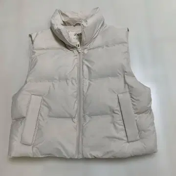 ZARA 아이보리 다운 베스트 M
