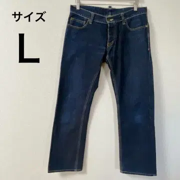 [일랑일랑] 데님 스트레이트 G팬츠 프론트 버튼 캐주얼 L