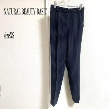 NATURAL BEAUTY BASIC 스트라이프 슬랙스 XS