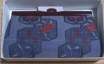 일본풍 디자인 클러치백 네이비 컬러 빨간색
