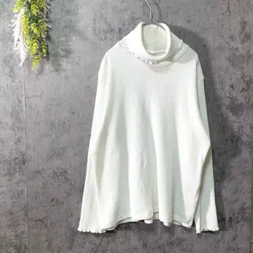 프랑세즈 긴팔 티셔츠 터틀넥 리브 소재 메로우 가공 빅 사이즈