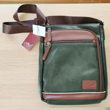 크로커다일 남성용 숄더백 다크 그린