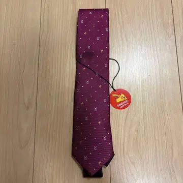 포켓몬 넥타이 적자색 피카츄 택 포함 새상품