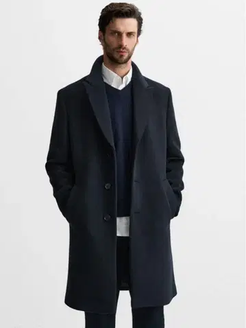 ZARA 튜터 코트 네이비