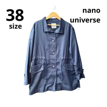 [ 새상품급 ] nanouniverse 코튼 모즈 자켓 네이비 여성용