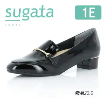 문스타 펌프스 23cm 에나멜 블랙 검정 로퍼 새상품