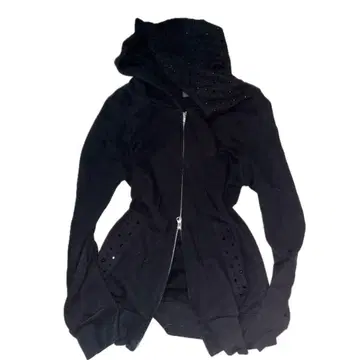 비쥬 후드티 아우터 더블 지퍼 y2k 페어리 그런지 헤이세이