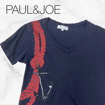 [ 폴앤조 ] 상의 T셔츠 반팔 블랙 x 닻 마크 로고