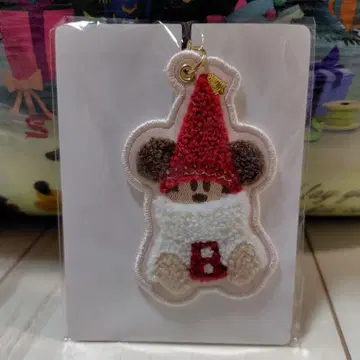 디즈니 크리스마스 릴린린 키체인 빨간색