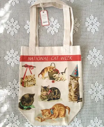 Cavallini 카발리니 토트백 CAT 고양이 새상품 레어 패턴