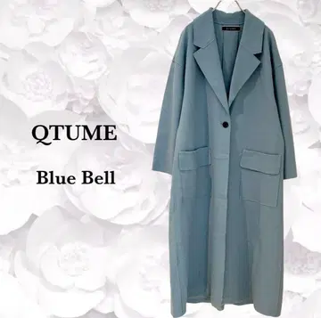 쿠튀르/블루벨 ] 테일러드 롱 코트 [ F ] 탁한 블루 일본제