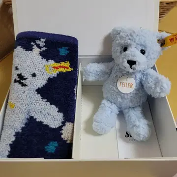 새상품 슈타이프 테디베어 키링 세트 Steiff x FEILER