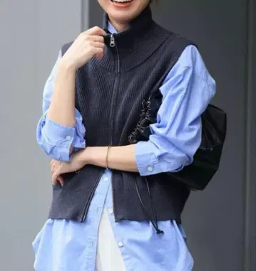 저널 스탠다드 리룸 풀 집업 니트 베스트