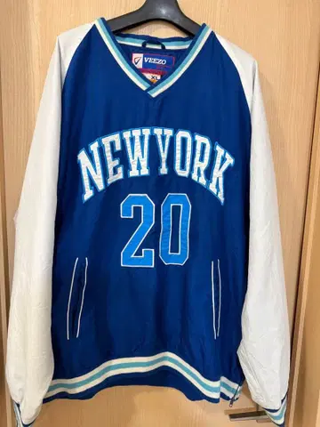 VEEZO NEWYORK 20 나일론 자켓 XL 블루 구제 의류 90s
