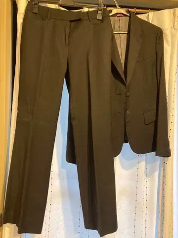 블랙 비즈니스 정장 자켓과 팬츠 세트 취업활동 수트