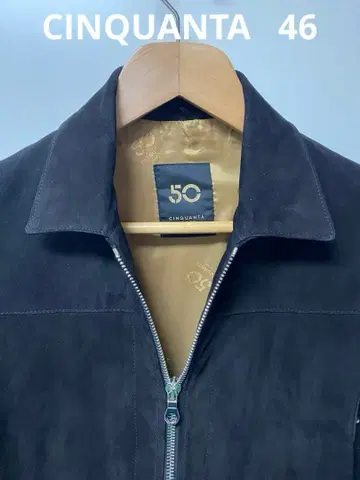 CINQUANTA 블랙 스웨이드 자켓 46