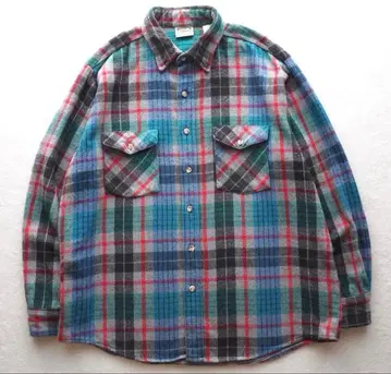90s FIVE BROTHER 헤비 체크 셔츠 멀티 컬러 L