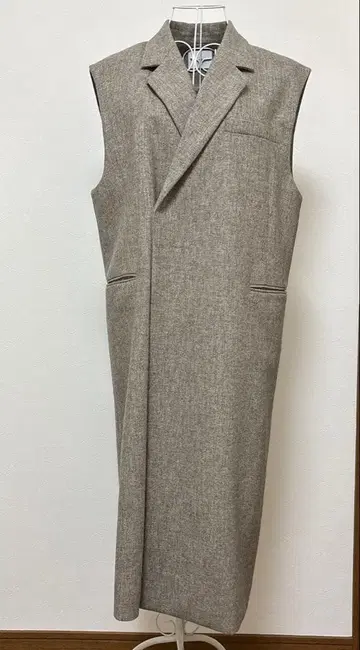 MIESROHE 트위드 롱 베스트 브라운 계열 size 1