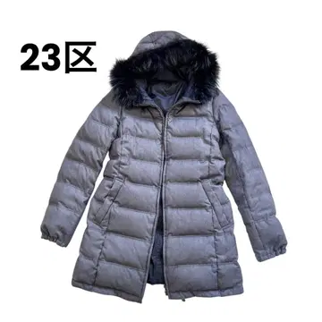 23구 리버서블 다운 코트 페더 38 그레이 x 네이비 아우터