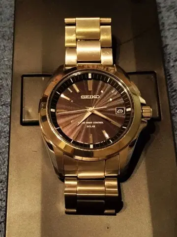 [정크] 세이코 솔라 전파 시계 남성용