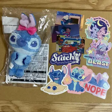 스티치 제일복권 봉제 인형 마스코트 스티커 씰