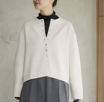 이에나 더블 페이스 스냅 가디건