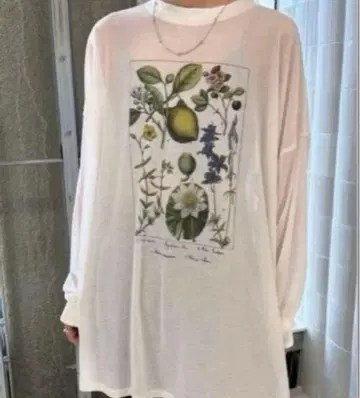 ameri vintage BOTANICAL SHEER LONG 화이트
