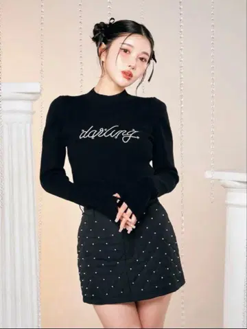 Darich darling 비쥬 니트탑