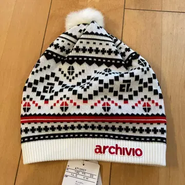 archivio 노르딕 무늬 니트 모자 프리 사이즈