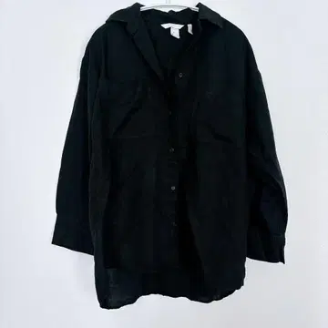 H/M 린넨 블랙 긴팔 셔츠 [ US XS ] 에이치앤엠 블랙 셔츠