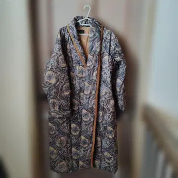 깃털 롱 다운 페이즐리 무늬 프리 사이즈