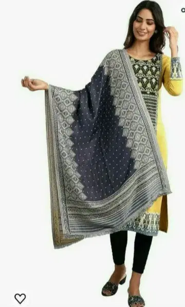 미사용 새상품 인도산 숄 스톨 머플러 보태니컬 무늬 올 패턴 대형