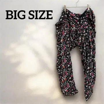 꽃무늬 와이드 팬츠 빅사이즈 팬츠 여성용