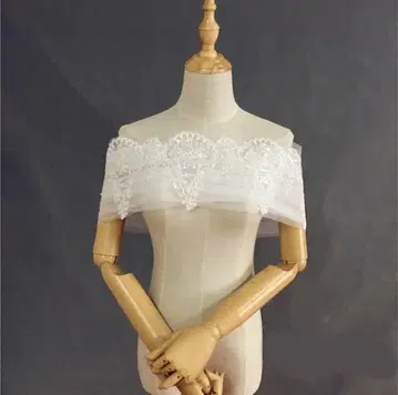 웨딩 결혼식 숄 롤 칼라 레이스