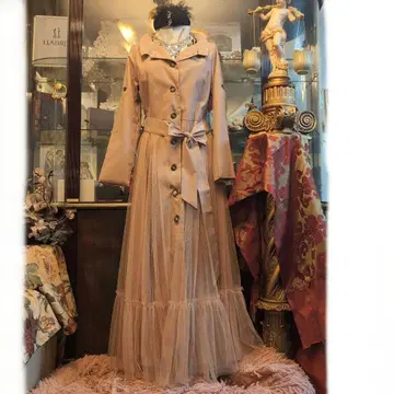 롱 코트 벨트 끈 포함