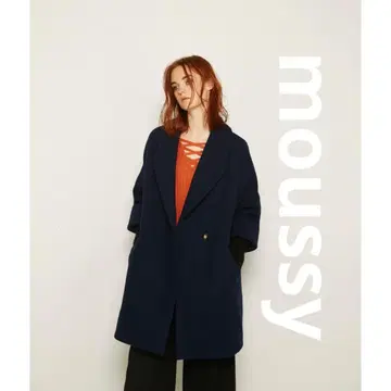 MOUSSY 네이비 체스터 코트 사이즈 1