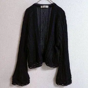 새상품급 s0767 [크리스찬 오자르] 시스루 벨 슬리브 숏 가디건