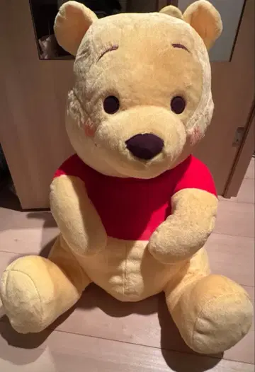 택 포함 새상품 푸우 봉제 인형 전체 길이 약 50cm