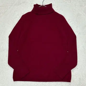 UNIQLO 유니클로 캐시미어 100% 터틀넥 보르도 XL
