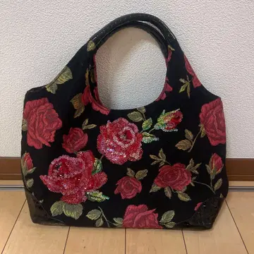 Think Beet! 장미 자수 핸드백