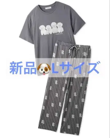 [ 새상품 ] 젤라또피케 비숑 프리제 패턴 T셔츠 & 롱 팬츠 세트