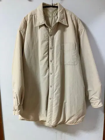 BURLAP OUTFITTER 베이지 충전솜 셔츠 블루종 MEDIUM
